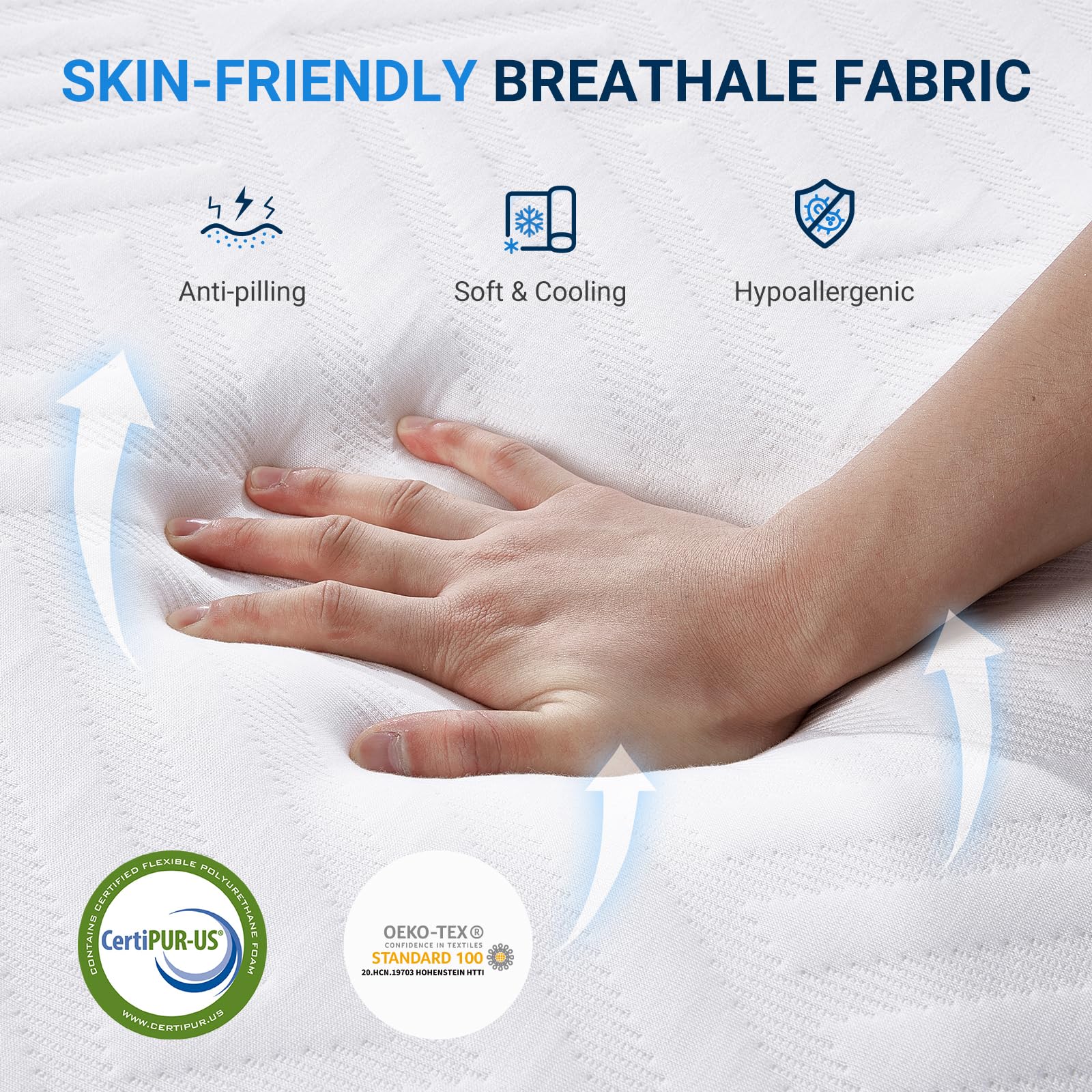 Avenco Queen Size Mattress, 10 Inch Queen Mattress With Gel Memory Foam, Medium Firm, Mattress In A Box, Pressure Relief & Motio